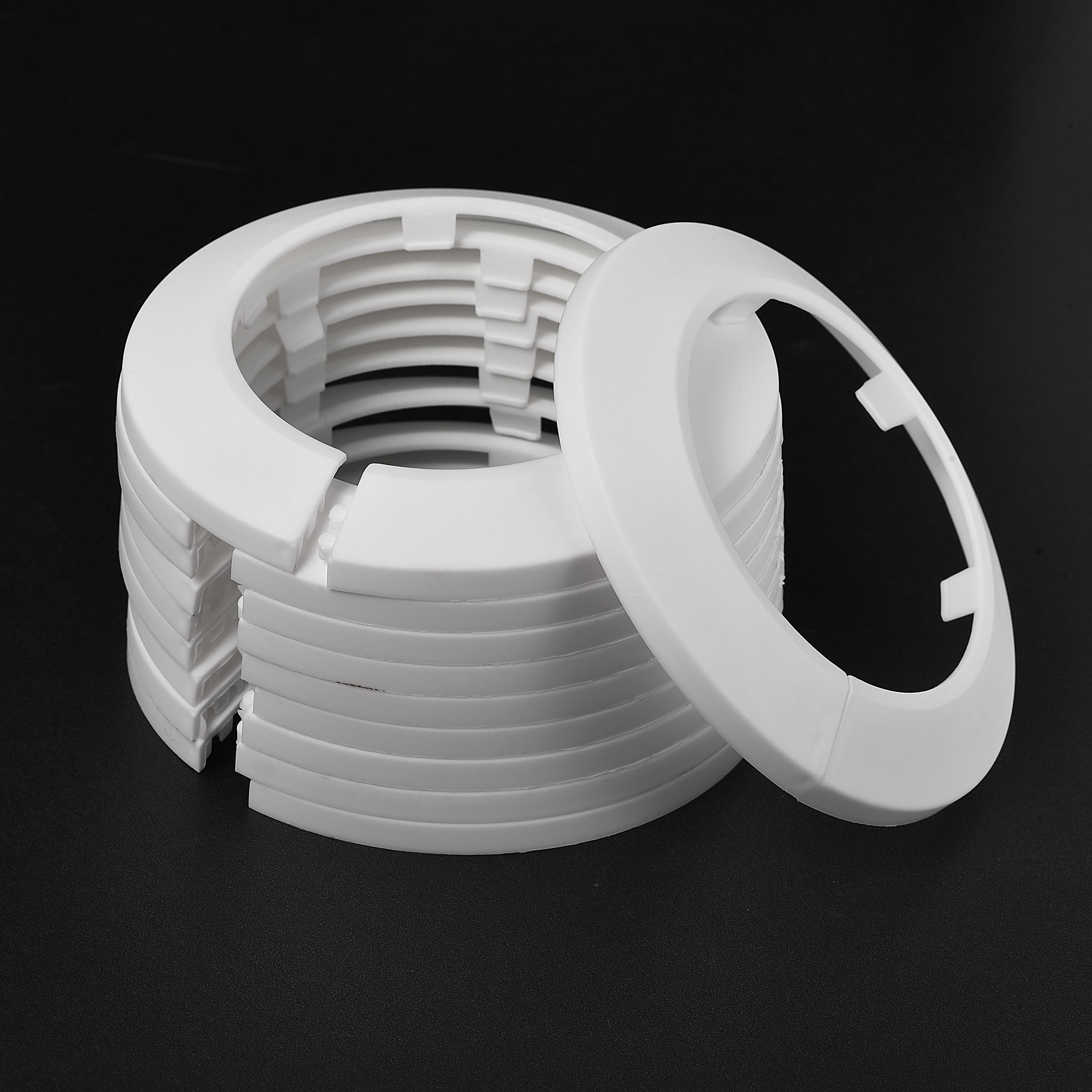 Kitchen Appliances White - 2/4/10pcs 12 มม.-114 มม.ท่อตกแต่งพลาสติก PP Escutcheon