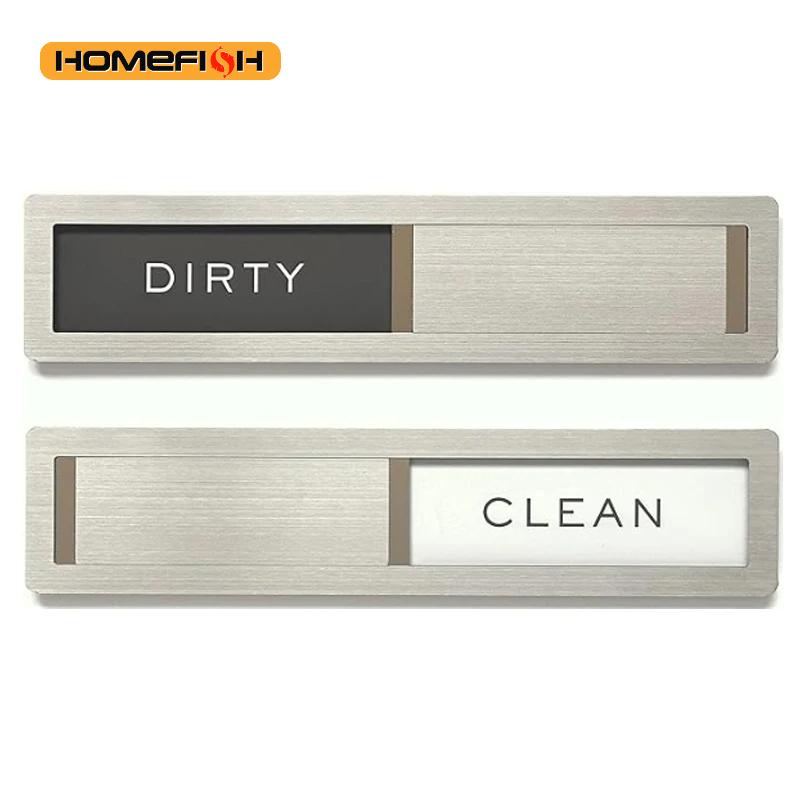 Kitchen Appliances White - เครื่องล้างจานแม่เหล็กทําความสะอาดป้ายสกปรก, สแตนเลสสตีลพรีเมี่ยมสีดําและสีขาว Non-Scratch/ตกแต่งห้องครัว/อ่านและสไลด์ได้ง่าย