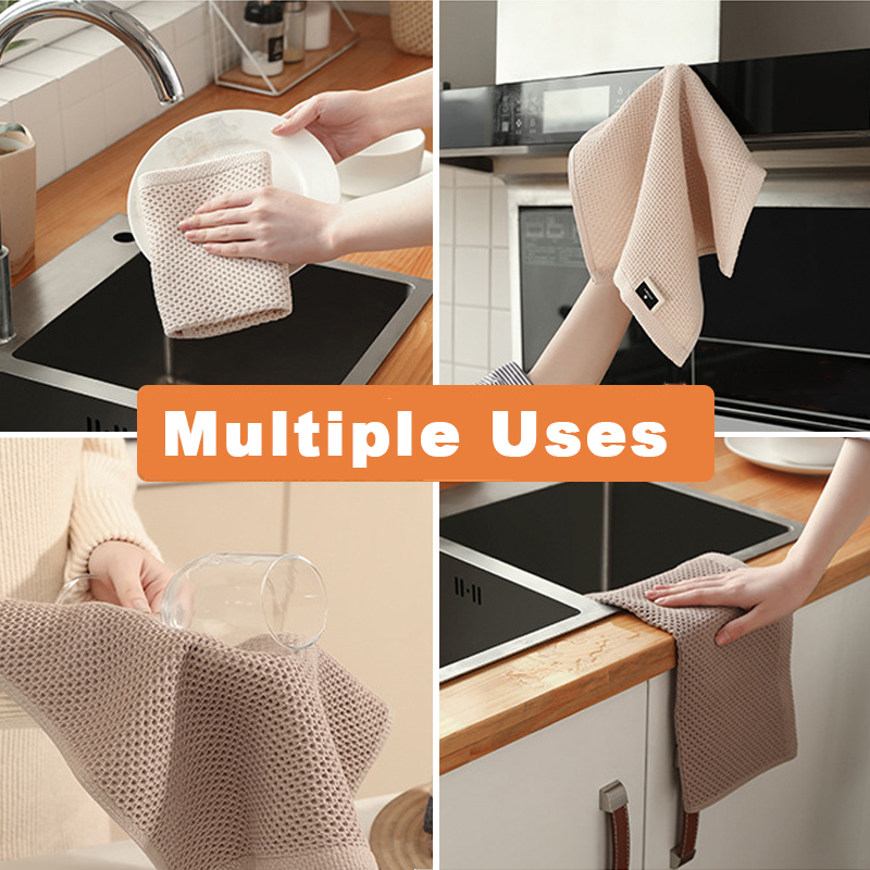 ผ้าฝ้ายผ้าขนหนูผ้าขนหนูดูดซับน - Kitchen Appliances White บทวิจารณ์และราคา