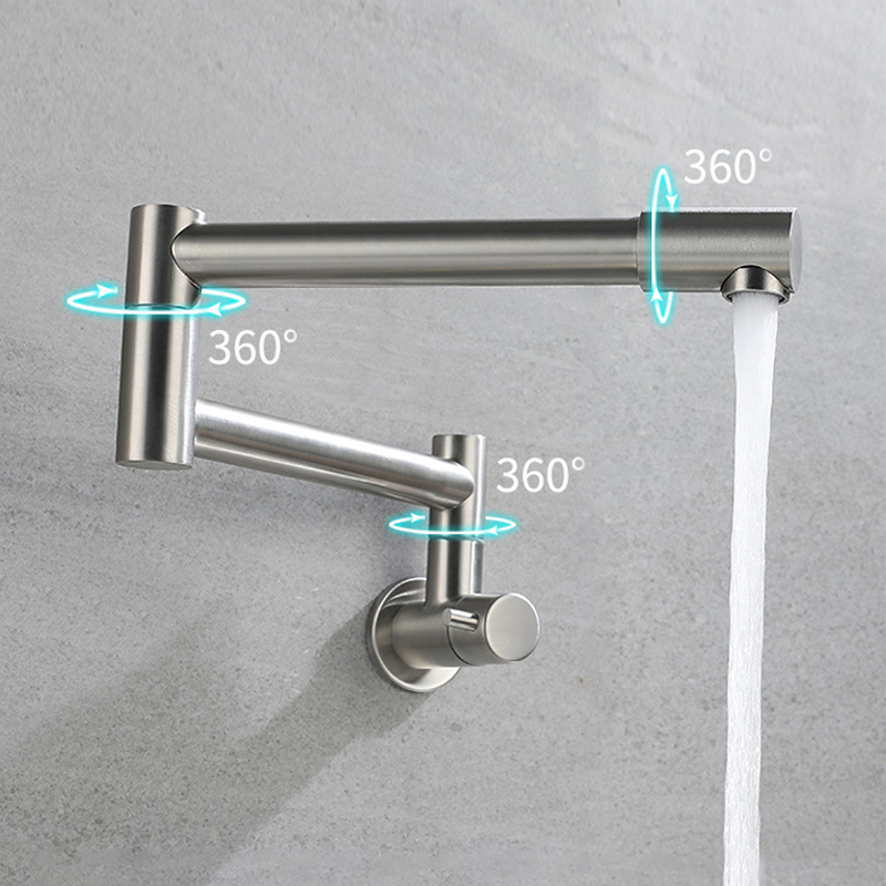 Baokemo ก๊อกน้ำสแตนเลสติดผนังพ - Kitchen Appliances White บทวิจารณ์และราคา