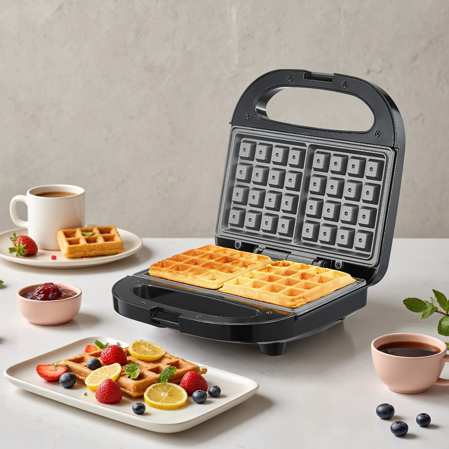 เครื่องทำวาฟเฟิลเบลเยียม 2 ชิ้ - Waffle Iron Belgian บทวิจารณ์และราคา