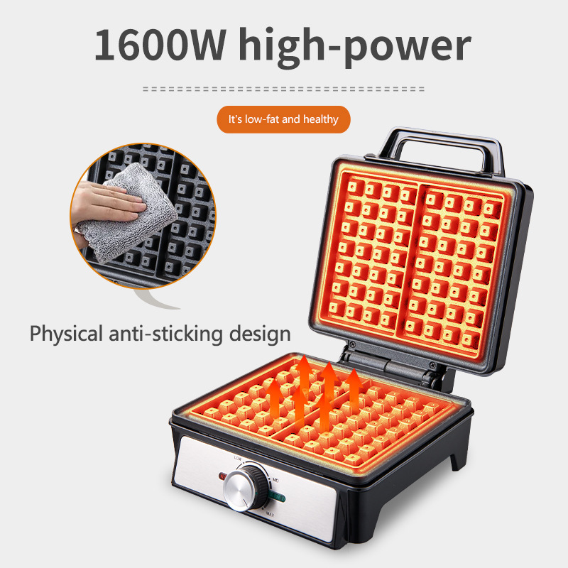เครื่องทำวาฟเฟิล 2 ชิ้น ปรับอุ - Waffle Iron Belgian บทวิจารณ์และราคา