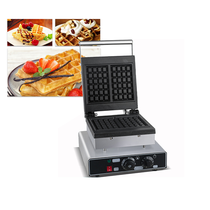 Non-Stick เครื่องทําวาฟเฟิลเคร - Waffle Iron Belgian บทวิจารณ์และราคา