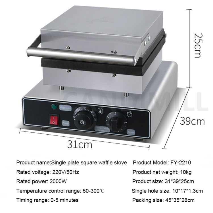 Non-Stick เครื่องทําวาฟเฟิลเคร - Waffle Iron Belgian บทวิจารณ์และราคา