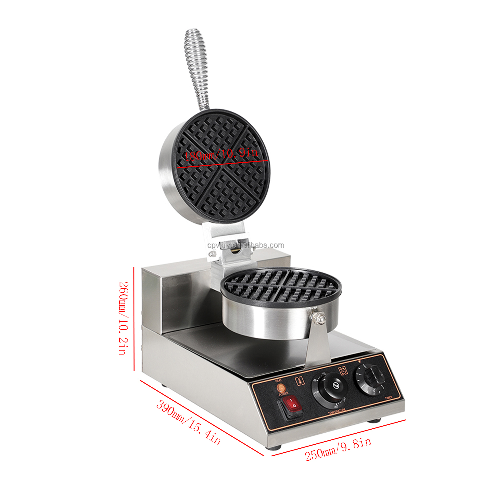 เครื่องทำวาฟเฟิลเบลเยียมแบบหมุ - Waffle Iron Belgian บทวิจารณ์และราคา