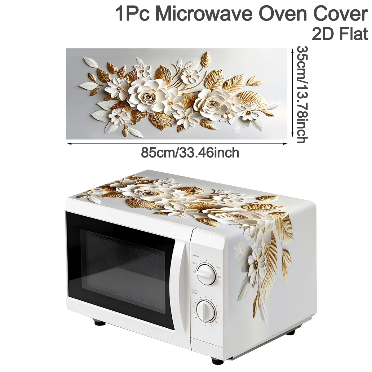 ผ้าคลุมไมโครเวฟสีขาวทอง ขนาด 3 - Kitchen Appliances White บทวิจารณ์และราคา