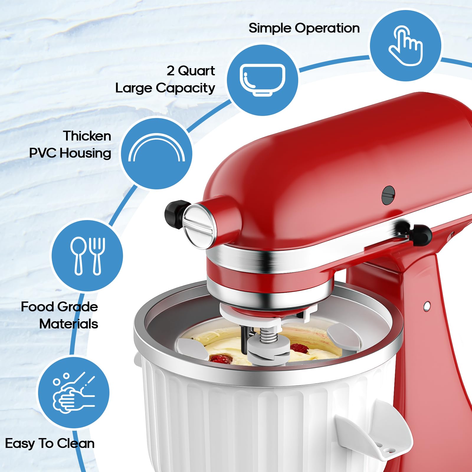อุปกรณ์ทำไอศกรีมขนาด 2 ควอร์ต  - Kitchen Appliances Manufacturers บทวิจารณ์และราคา